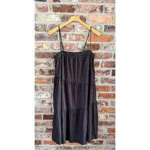 Love Bonito Black Tiered Strappy Midi Dress, 6